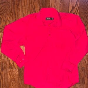 Youth Red Button Down long sleeve shirt